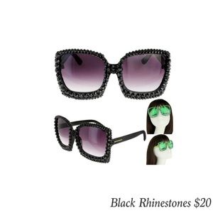 Black Rhinestone Sunglasses